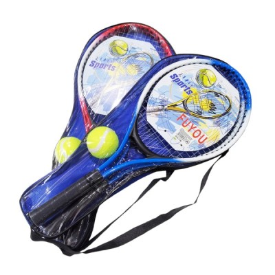 ΣΕΤ ΡΑΚΕΤΕΣ ΤΕΝΝΙΣ ΜΕ ΜΠΑΛΑΚΙ 2ΤΜΧ ΚΟΚΚΙΝΟ / ΜΠΛΕ ΜΕ ΘΗΚΗ 52.5CM 1296-06